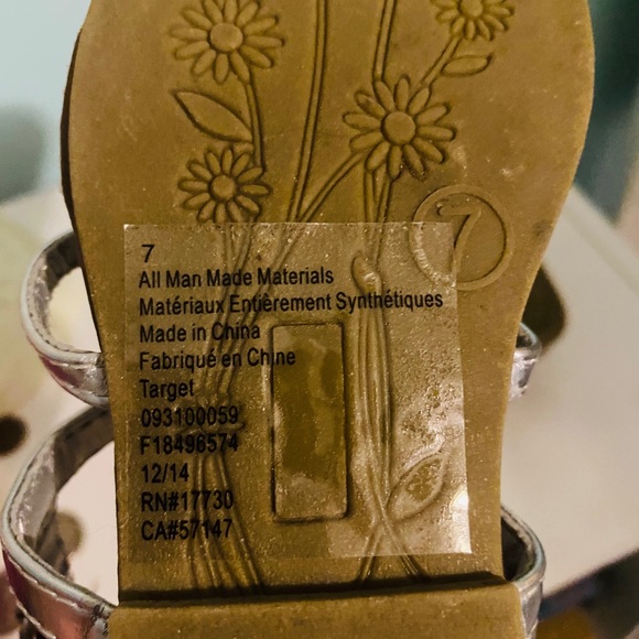 Kids Silver Sequin-beaded Sandals - Picture 5 of 6